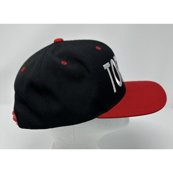 Top Gun Yupoong Black White SnapBack Wool Hat Vintage Tom Cruise Navy OSFM - Picture 2 of 11